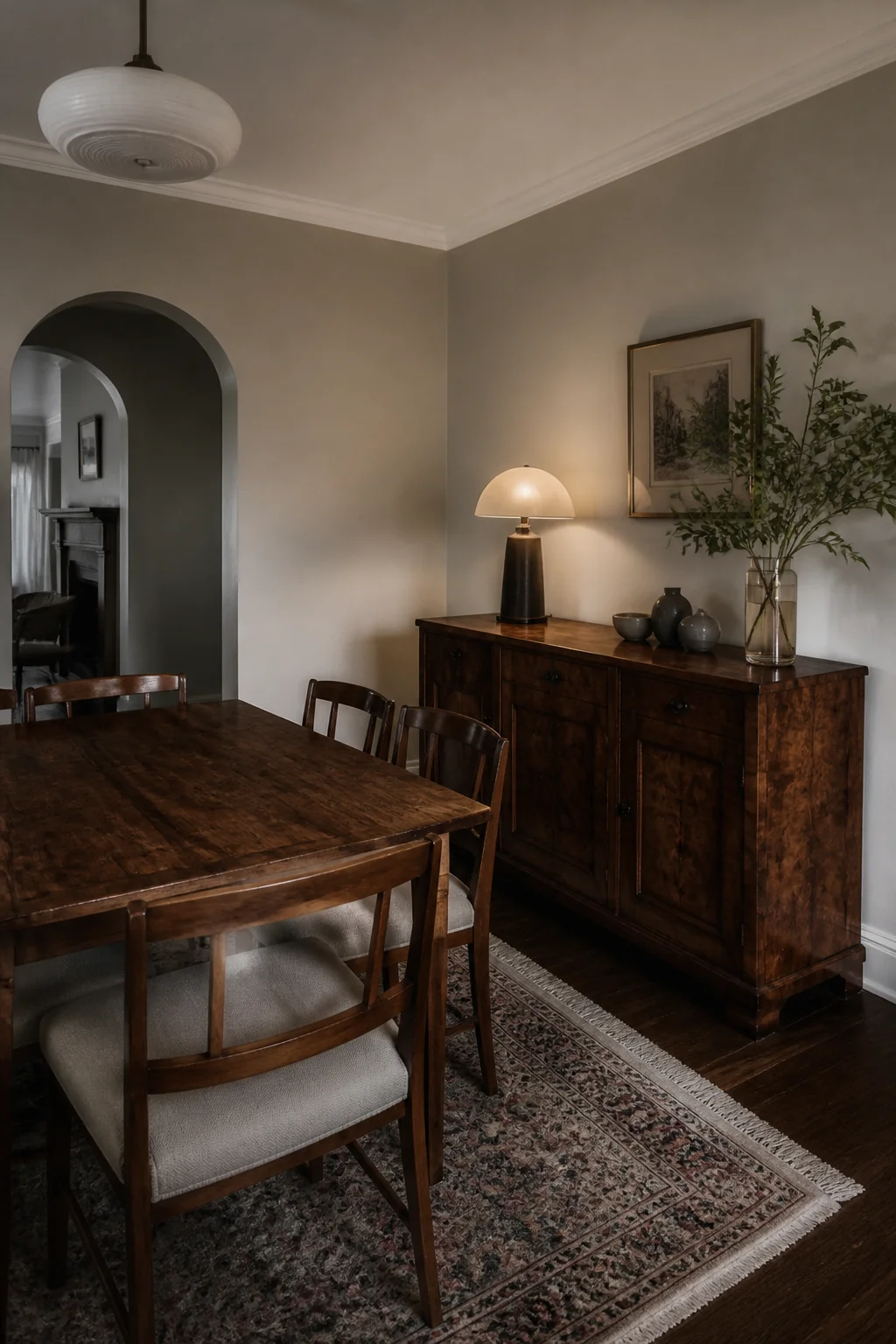 A Table Lamp Fills the Dark Corners