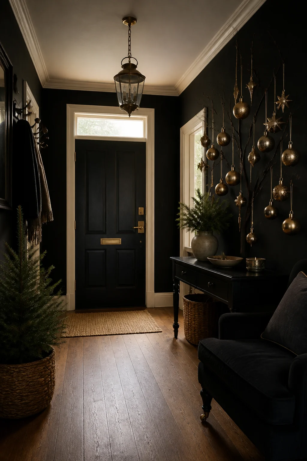 Hang brass and gold ornaments in one metal
