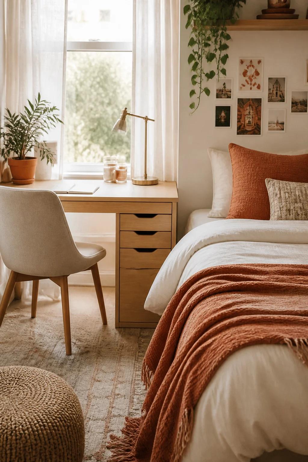 How to Decorate a College Bedroom in a 10x12 Dorm Room