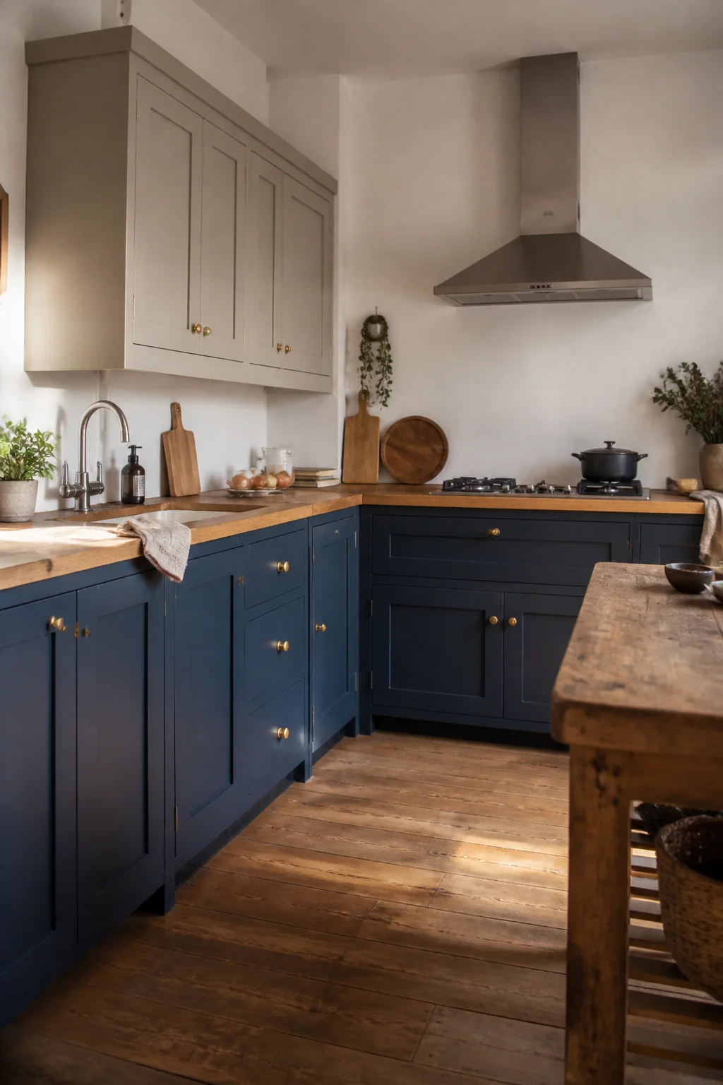 Two colors on each shaker door