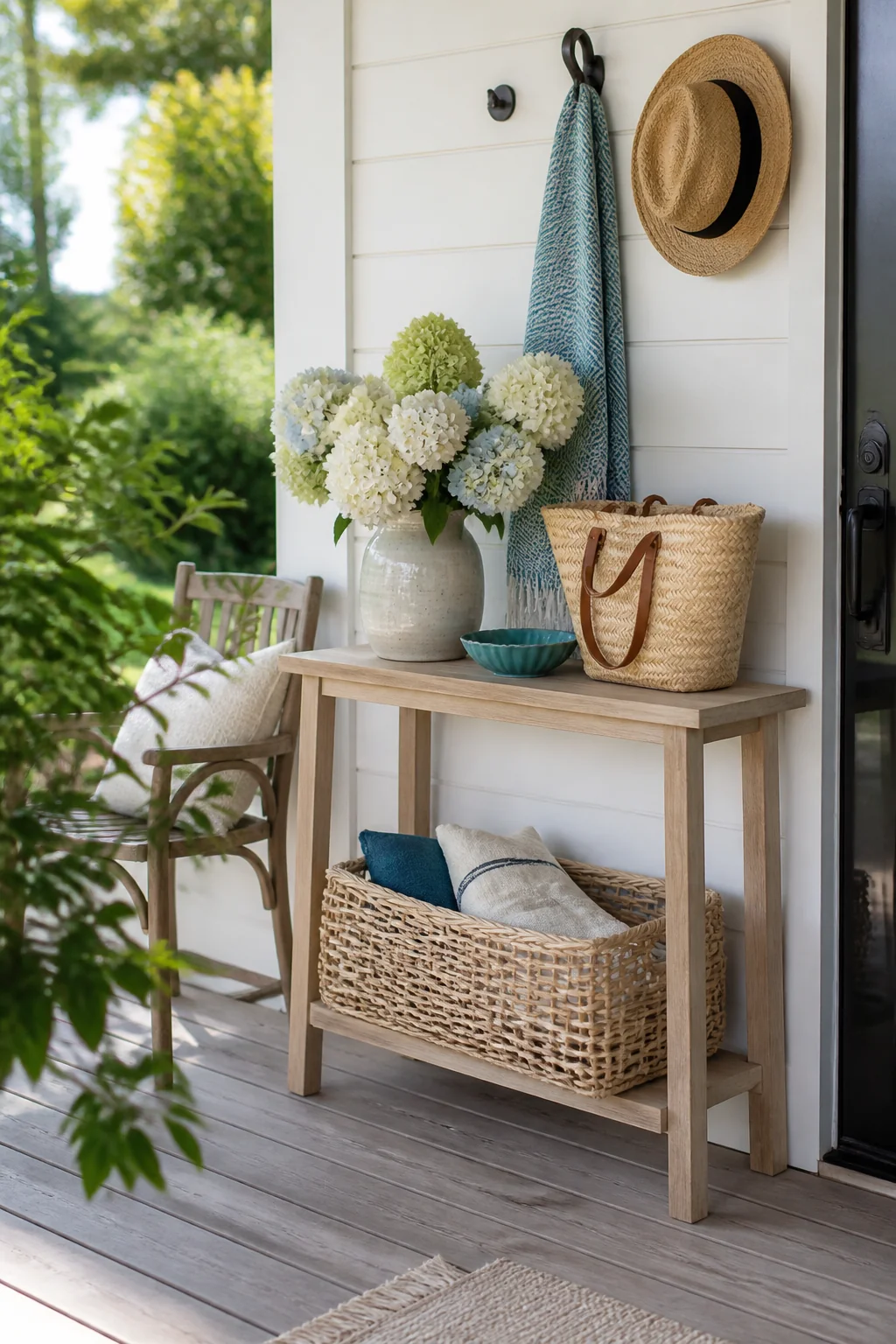 Set up a small table for coats and bags instead of letting them pile on chairs