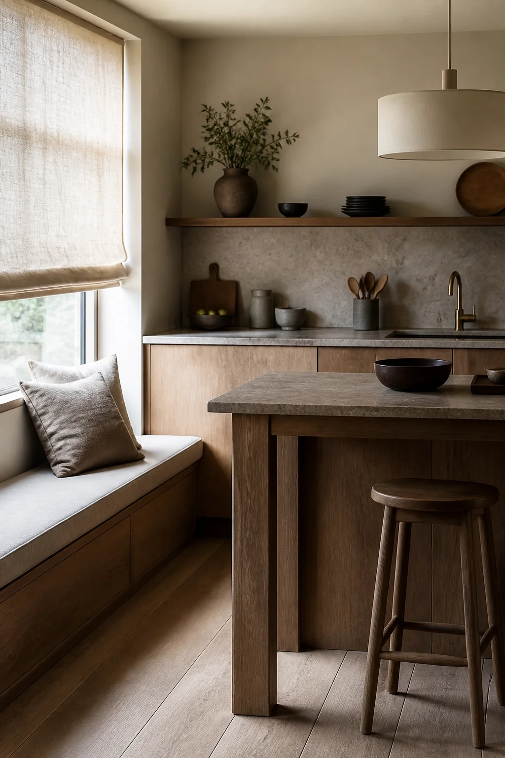 Let linen work on the window and the seating