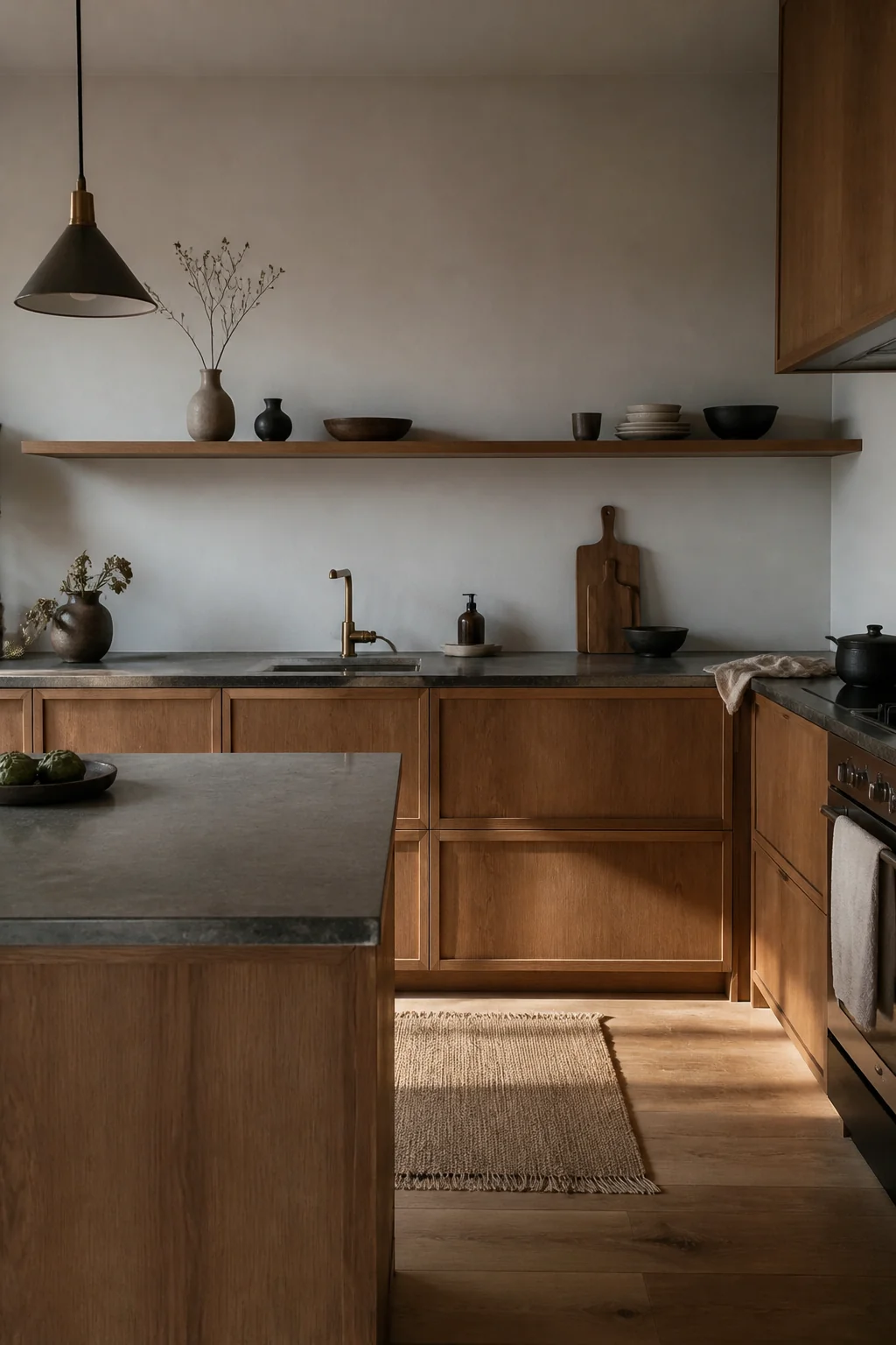 Paint the walls a warm white with a gray lean