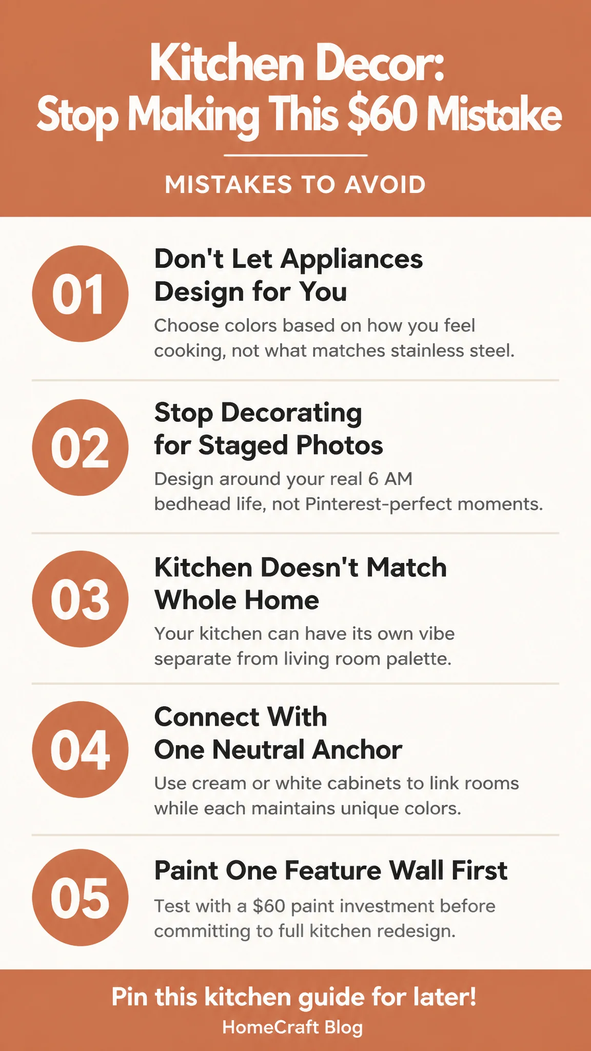 Infographic summary of The Kitchen Decor Mistake Everyone Makes (And How to Fix It)