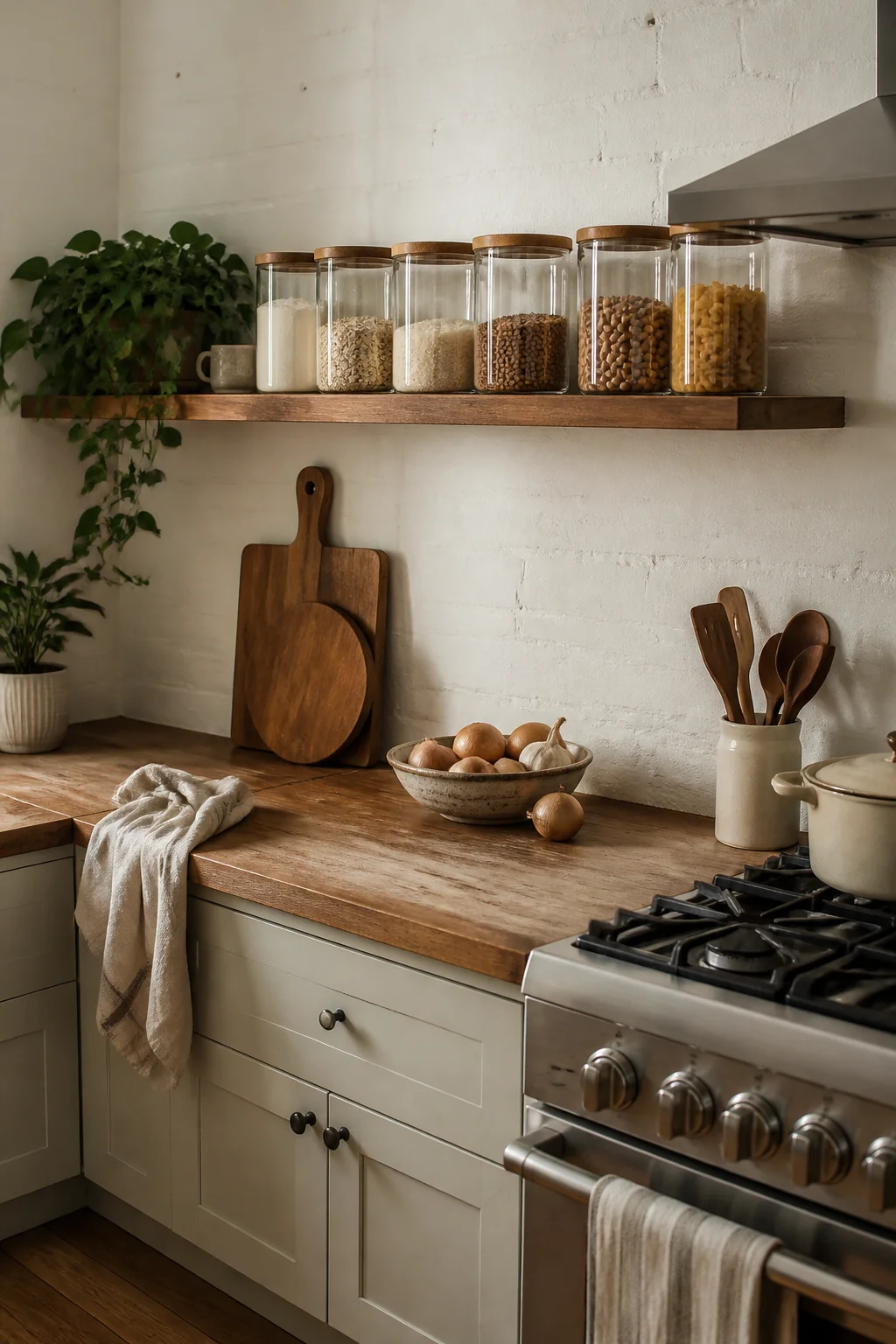 Clear canisters in one matched size