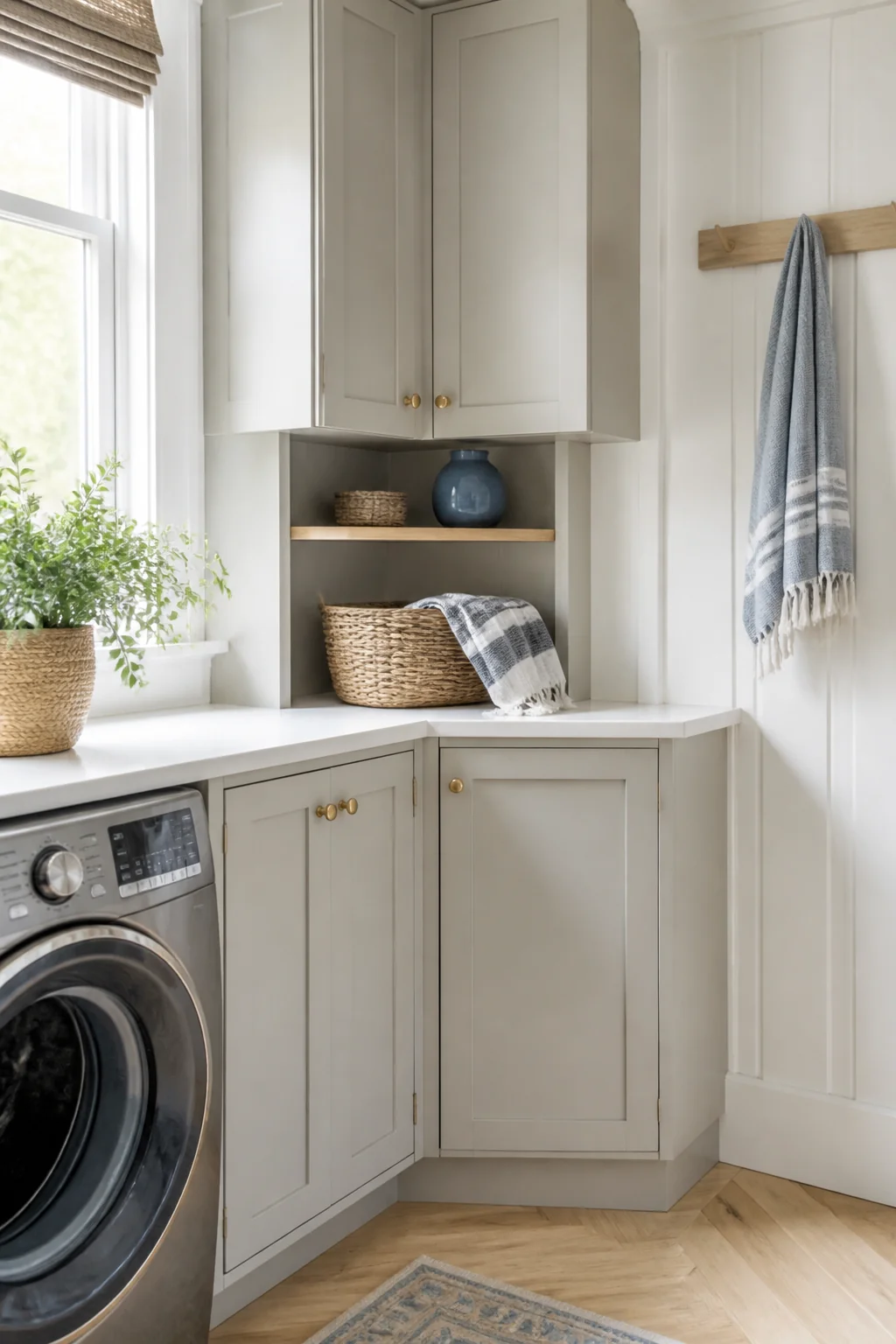 Corner cabinets use dead space where walls meet