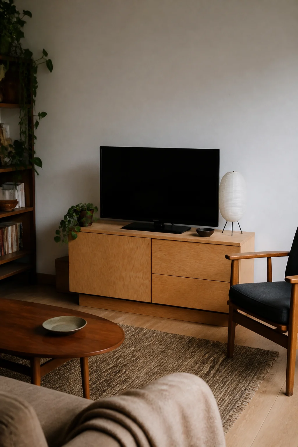 Make a plywood TV console with a recessed plinth