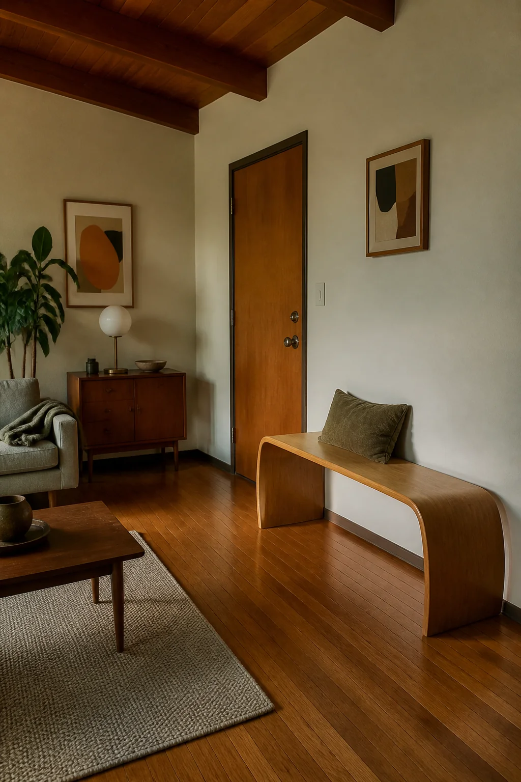 Build an entry bench from one plywood slab