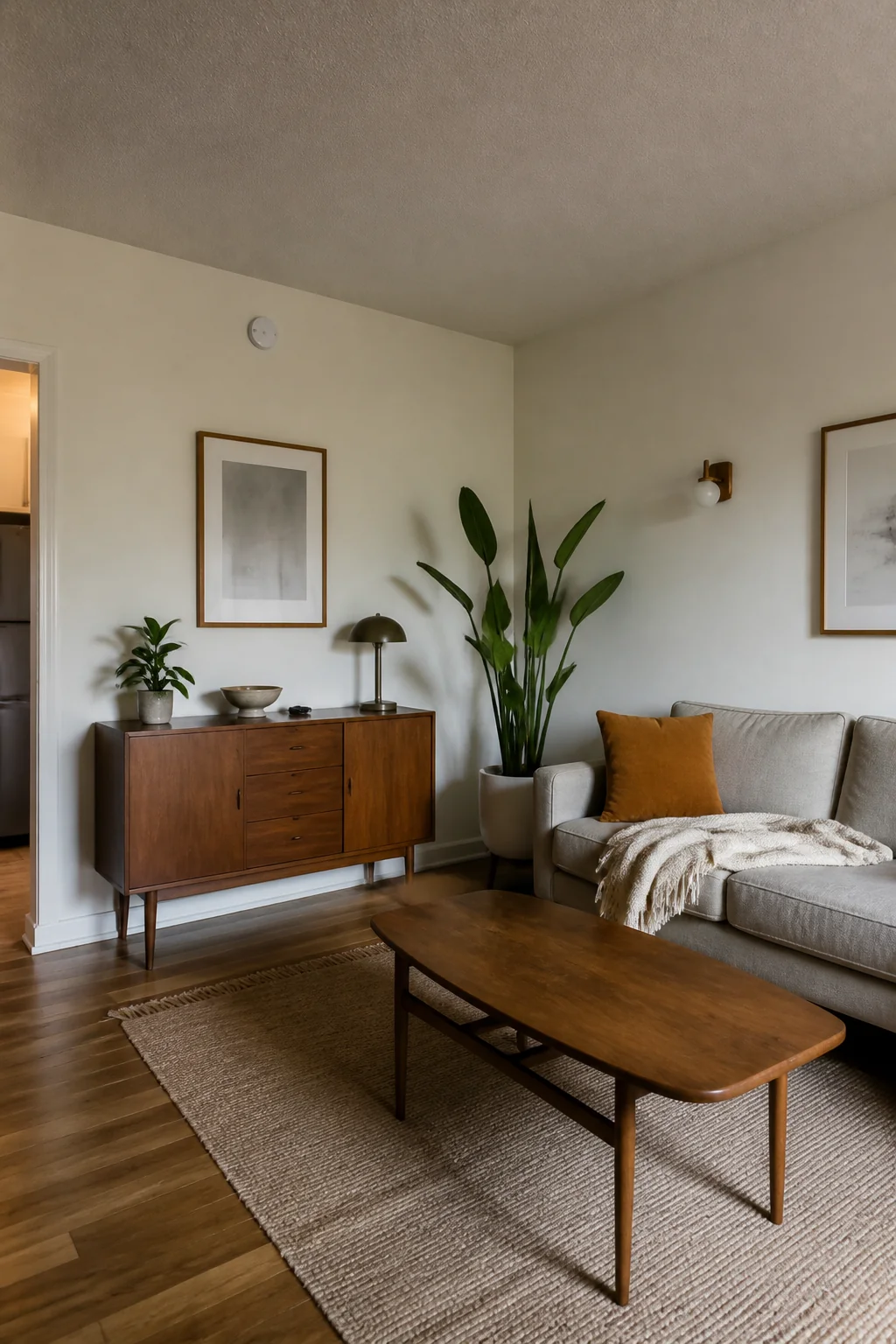 Paint the walls warm white instead of stark white