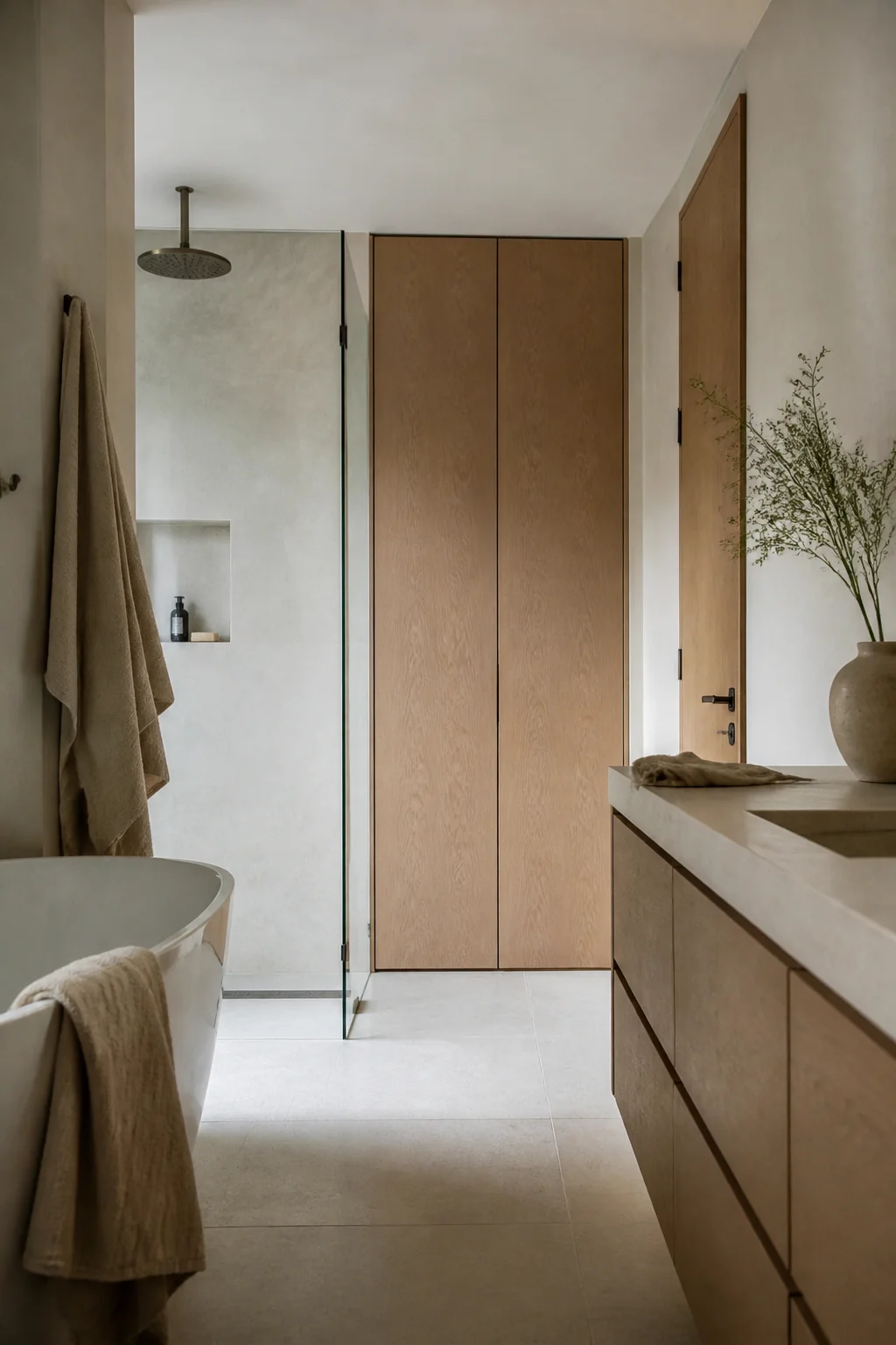 Make every cabinet door sit flush with the wall
