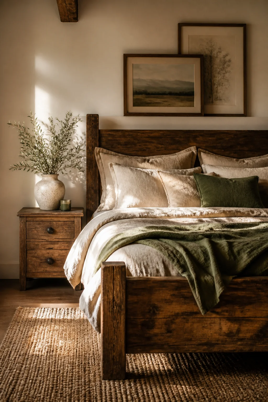 Start with a reclaimed wood bed frame