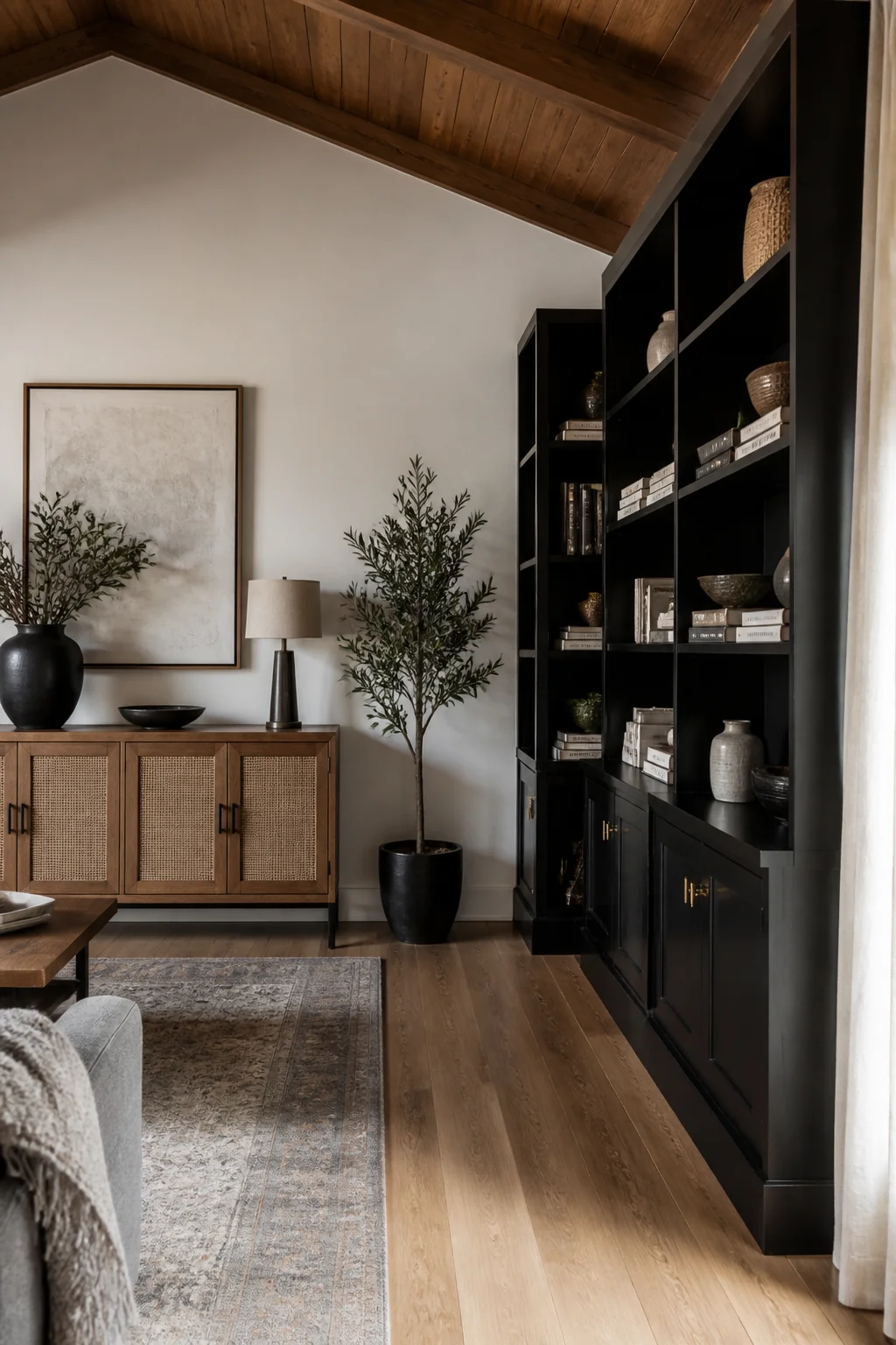 Vertical storage beats a wide media console